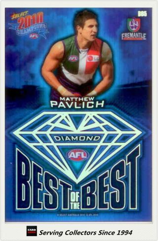 2010 Select Afl Champions Best Of The Best Diamond Card Bb5 Matthew Pavlich