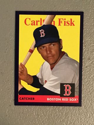 Carlton Fisk 2019 Topps Archives Purple Parallel /175 Red Sox