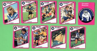1988 Canterbury Bankstown Bulldogs Scanlens Rugby League Cards