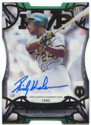 2016 Topps Tribute Rickey Henderson Autograph Ageless Accolades Auto /50