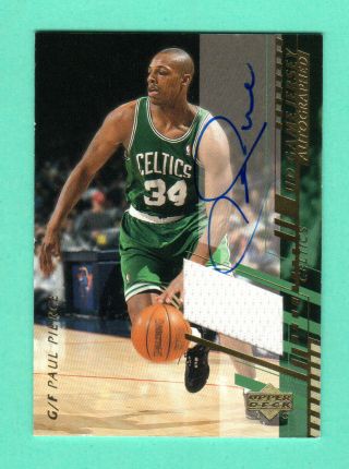 Paul Pierce 2000 - 01 Upper Deck Game Jersey Autograph Auto Sp Boston Celtics