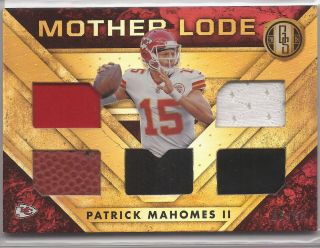 2018 Gold Standard Patrick Mahomes Mother Lode Quad Jersey 5/99 Chiefs Mvp