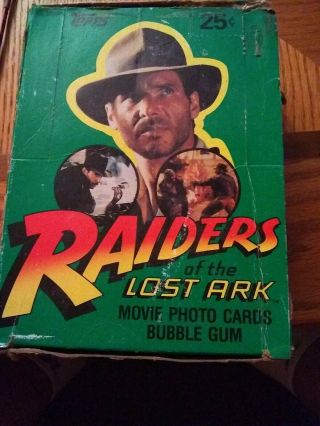 1981 Topps Raiders Of The Lost Ark Indiana Jones Trading Card Box 36 Packs Full