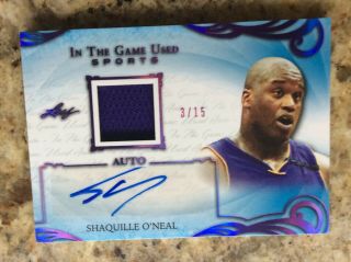 2019 Leaf In The Game - Sport Jersey Auto Shaq O’neal 3/15