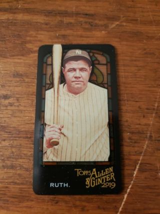 2019 Topps Allen Ginter Babe Ruth Stained Glass Mini 3 Ssp