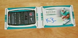 Kalen Ballage 2018 National Treasures Rc Laundry Tag Patch Auto Booklet 2/5