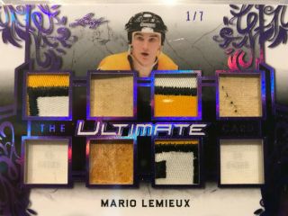 2018 - 19 Leaf Ultimate 8x Game Jersey Patch Glove Mario Lemieux 1/7 eBay 1/1 2