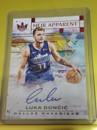 Luka Doncic 2018 - 19 Court Kings Heir Apparent Auto Ruby Rc On Card Auto 73/99