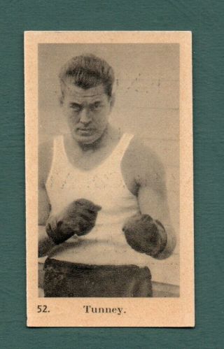 Gene Tunney 1920 - 1930 French Issue Chocolat Mirault 52 Boxing Card