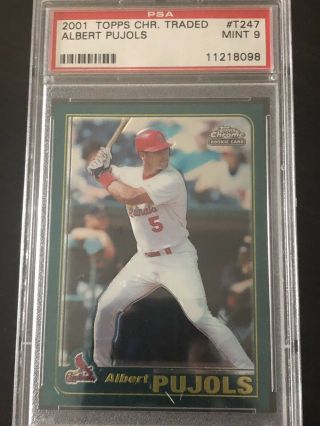 Albert Pujols 2001 Topps Chrome Traded T247 Rookie Card Rc Psa 9