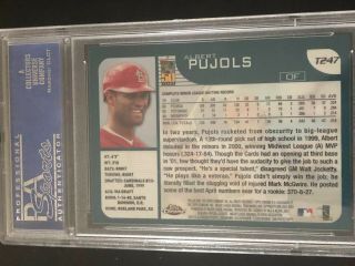 Albert Pujols 2001 Topps Chrome Traded T247 Rookie Card RC PSA 9 2
