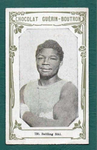 Battling Siki 1919 Rookie Card - French Issue Chocolat Guerin Boutron Rc