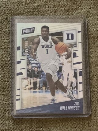 2019 Panini The National Zion Williamson Rookie Refractor /299 Duke Pelicans Rc