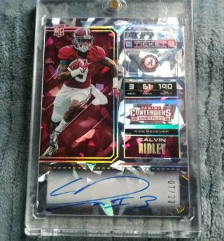 Calvin Ridley 2018 Panini Contenders Draft Cracked Ice Auto Sp Rc 