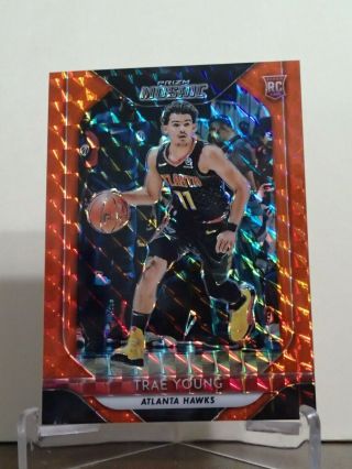 2018 - 19 Prizm Mosaic Trae Young Rookie Red Refractor Prizm Sp 37/99 Hawks