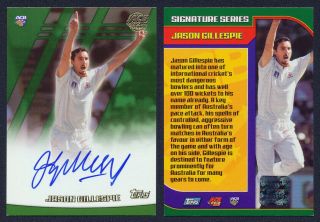 Jason Gillespie Authentic Signature 2001 - 02 Topps Acb Gold Card