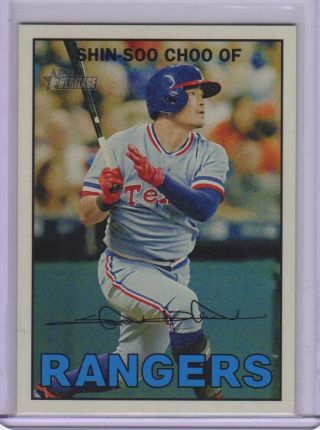Shin - Soo Choo 2016 Topps Heritage Throwback Variation Ssp 8 Extremely Rare