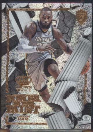 2017 - 18 Lebron James Panini Crown Royale Power In The Paint Case Insert Sp