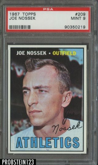 1967 Topps 209 Joe Nossek Kansas City A 
