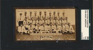 1913 T200 Fatima — Washington American League (johnson) — Sgc 20/1.  5