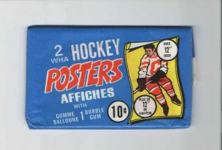 1973 - 74 Opc Wha Posters Hockey Wax Pack O - Pee - Chee