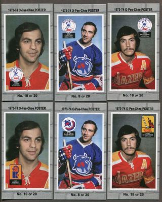 1973 - 74 O - Pee - Chee WHA Posters complete set of 26 hockey cards (Tall boy size) 3