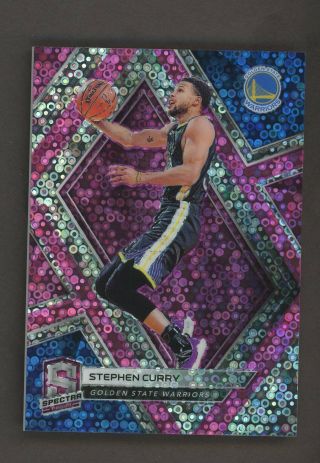 2018 - 19 Spectra Neon Pink Stephen Curry Golden State Warriors 3/25