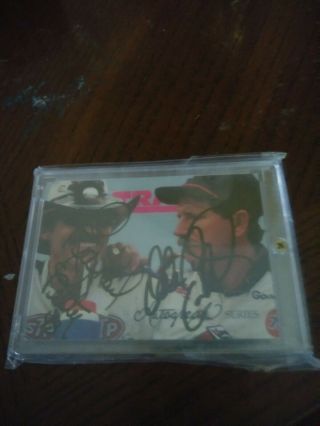 Richard Petty And Dale Earnhardt Card Autograph