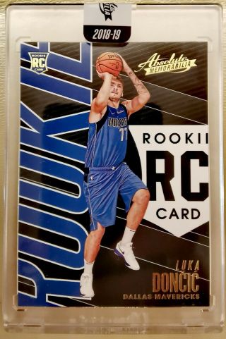 Luka Doncic 2018 - 19 Panini Absolute Rookie Card 58 Rc Dallas Sp