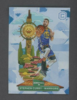 2017 - 18 Panini Cornerstones Downtown Stephen Curry Golden State Warriors