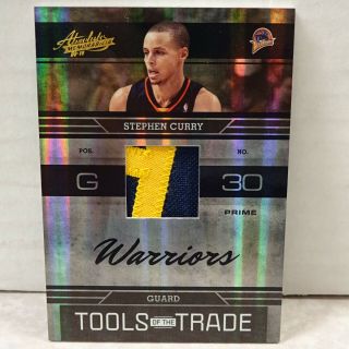 2009 - 10 Panini Absolute Tools Of The Trade Stephen Curry 2clr Patch 14/25