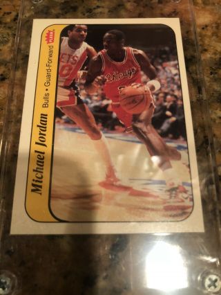 1986 - 1987 Fleer Michael Jordan Sticker Rookie Card NM - MT 2