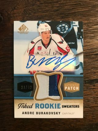 2014 - 15 Sp Game Inked Rookie Sweaters Andre Burakovsky Auto Patch /49