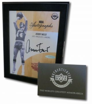 Jerry West Signed Autographed Game Floor 16 - 17 Supreme Hardcourt B/w Lakers Uda