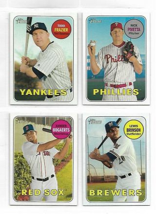 2018 Topps Heritage Sp Set 100 Cards 401 - 500 Nr Or Better