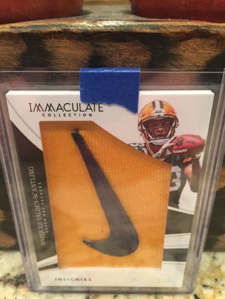 2018 Immaculate Marquez Valdes - Scantling Nike Swoosh Patch Rookie Rc Packers 5/5