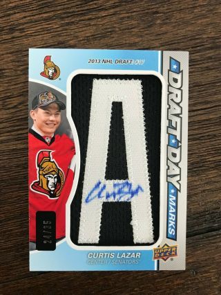 2014 - 15 Ud Sp Game Draft Day Marks Curtis Lazar Flames /35 " A "