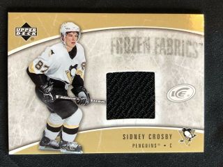 2005 - 06 Ud Ice Sidney Crosby Frozen Fabrics Jersey Card,  Rookie Year,  Penguins