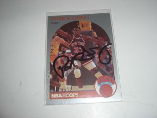 Patrick Ewing York Knicks,  Hof Auto Scoreboard/stamp Signed Card