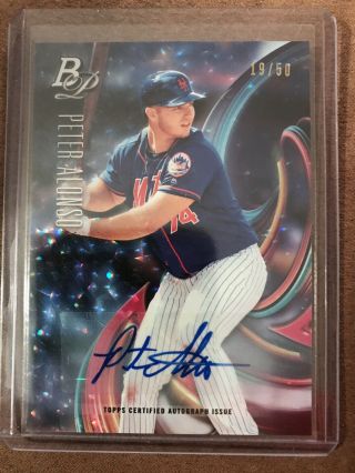 Peter Alonso 2018 Bowman Platinum Autograph Numbered Card 19/50