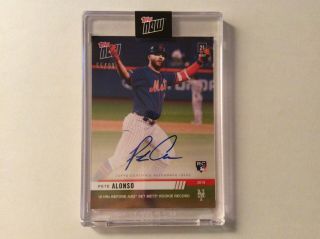 2019 Topps Now Pete Alonso Rc York Mets Certified Auto 65/99 Card 257a