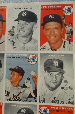 August 23 1954 Sports Illustrated (2nd Issue) With Topps Ny Yankees Cards Mantle