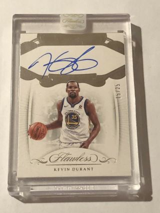 Kevin Durant 2017 - 18 Panini Flawless Silver Auto /25