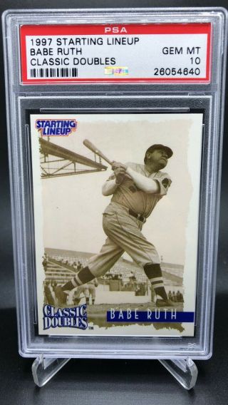 Psa 10 1997 Starting Lineup Classic Doubles Babe Ruth Gem