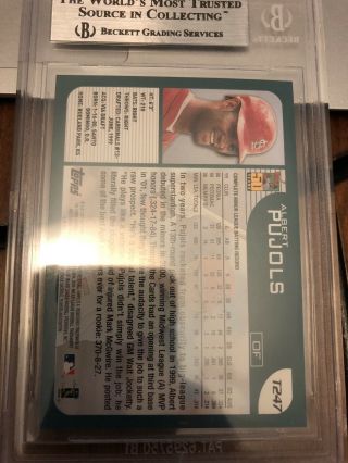 2001 Topps Traded T247 Albert Pujols Rookie card RC BGS 8.  5 3
