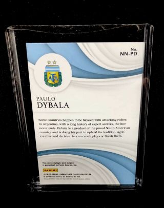 2019 Panini Immaculate Paulo Dybala Nameplate Nobility Letter A 4/6 2