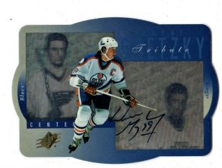 1996 - 97 Upper Deck Tribute Spx Wayne Gretzky Autograph Auto St.  Louis Blue