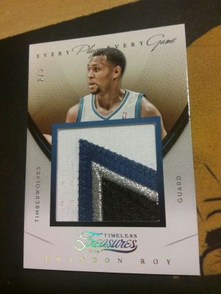 2013 - 14 Timeless Treasures Brandon Roy Every Player Every Game Prime Patch /3