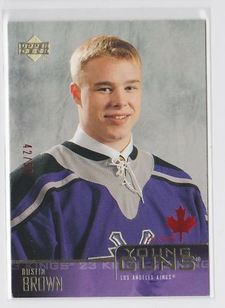 2003 - 04 Upper Deck Canadian Exclusives 217 Dustin Brown Rc 42/50 Kings