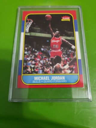 ☆☆1986 - 1987 Fleer ☆☆michael Jordan Chicago Bulls Nba Basketball Rookie Rp (goat)